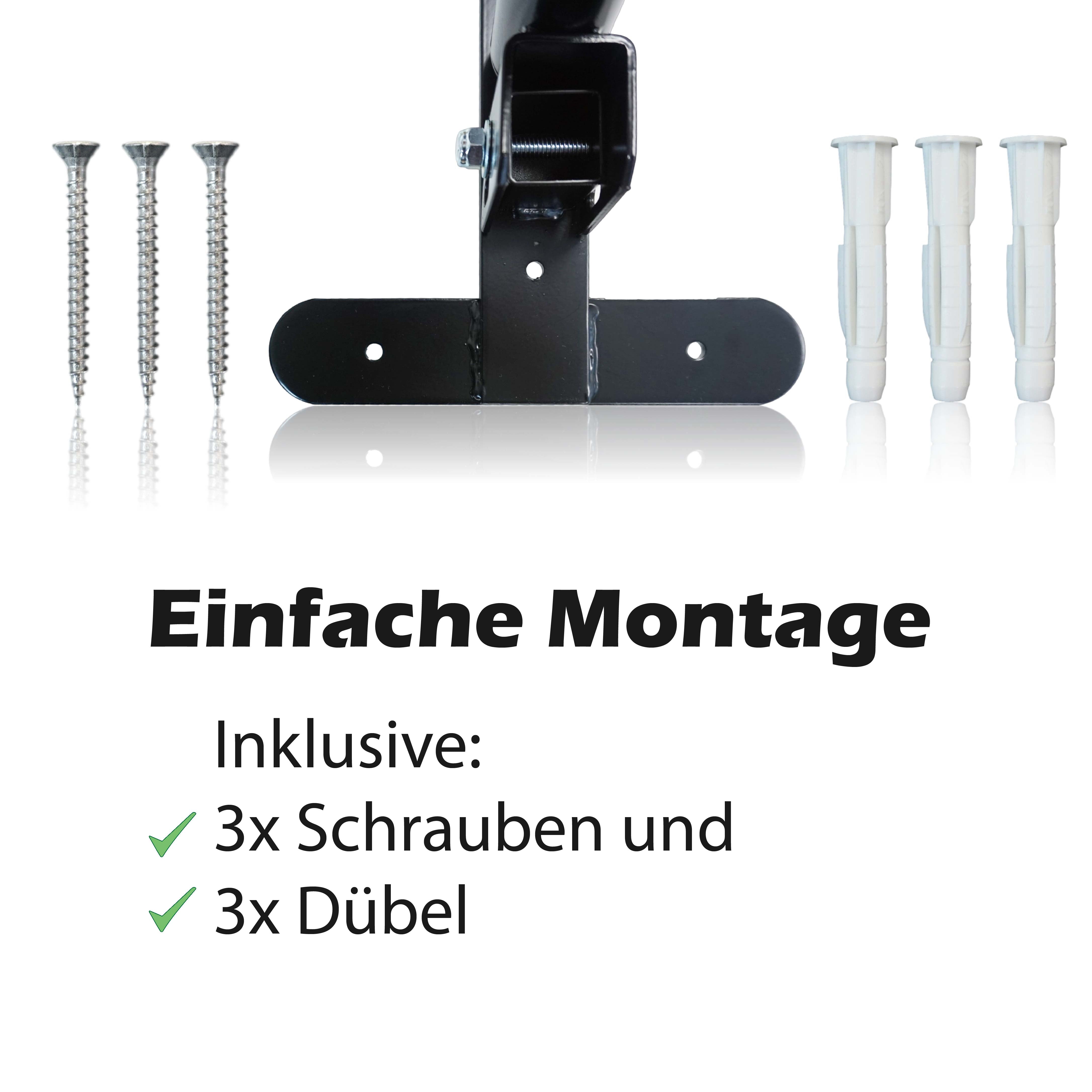 Sattelhalter klappbar für 2 Sättel transportabel in schwarz